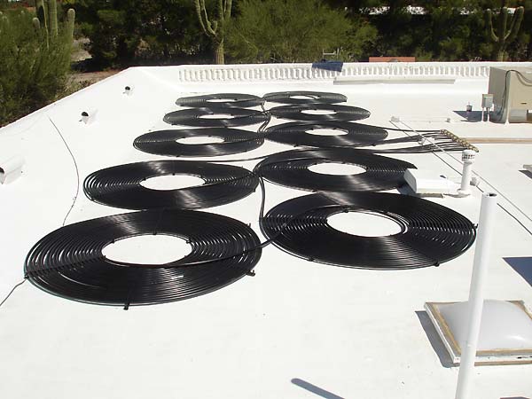 Tile Roof Solar Pool Heating Installation